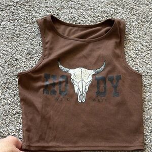 Brown country Tank Top